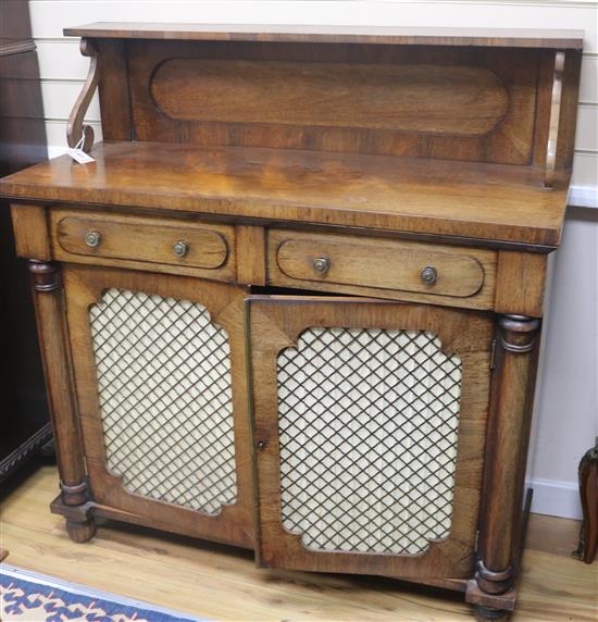 A Regency rosewood chiffonier, W.112cm